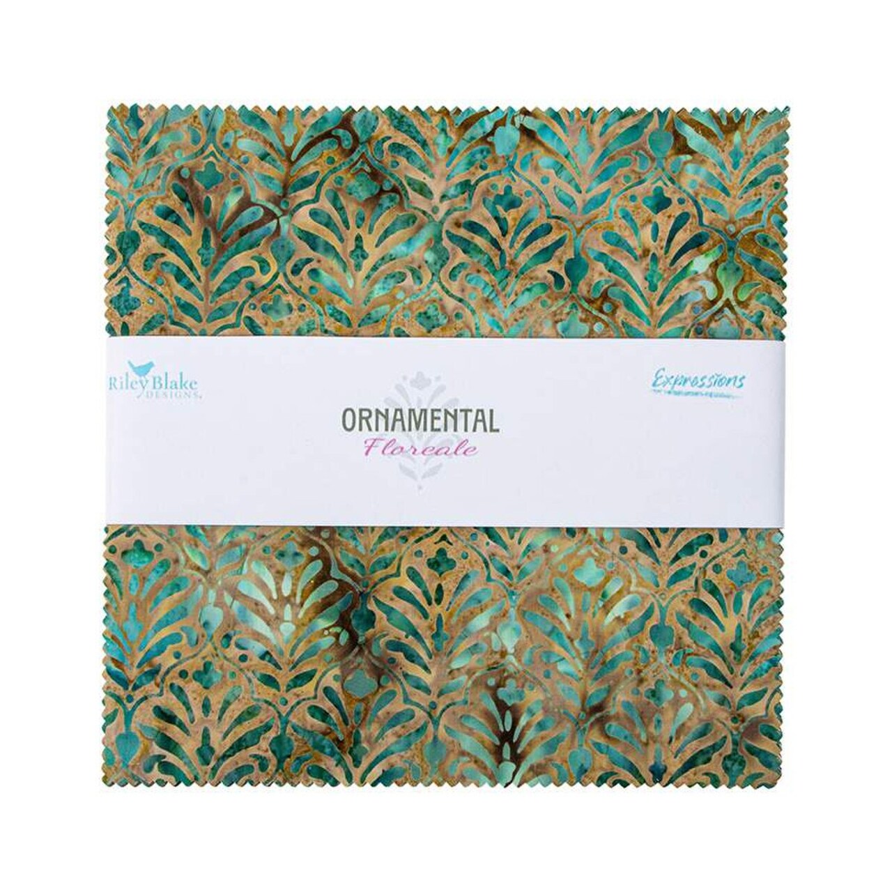 Expressions Batiks 10" Square Pack (Layer Cake / 10" Stacker) in Ornamental Floreale by Riley Blake Designs for Riley Blake (10-23215-42)